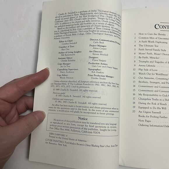 Practical Life of Faith A Study of Hebrews 11 and 12 Paperback Charles Swindoll - Picture 3 of 7